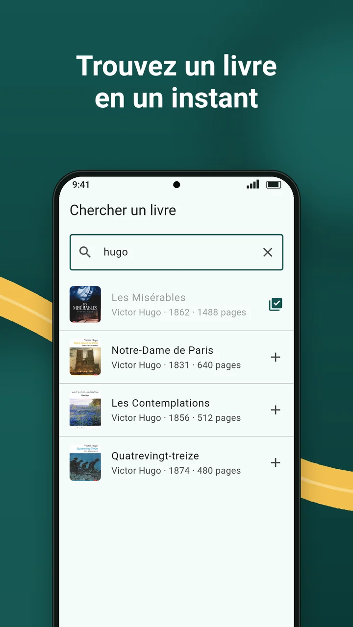Trouvez un livre en un instant : les résultats de la recherche « hugo », avec leurs couvertures.