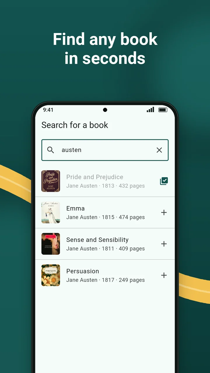 Find any book in seconds: search results for Jane Austen, with covers.